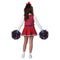 CALIFORNIA COSTUMES Costumes Go Team Cheerleader Costume for Kids, Bleu and Red Dress With Pom Poms