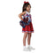 CALIFORNIA COSTUMES Costumes Go Team Cheerleader Costume for Kids, Bleu and Red Dress With Pom Poms