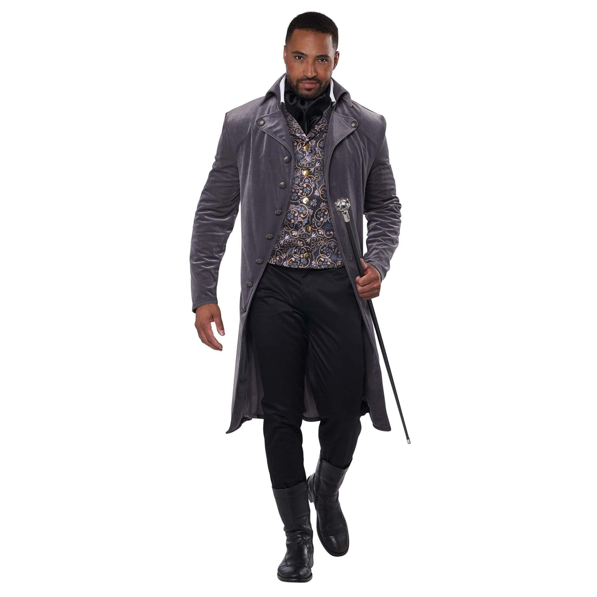 CALIFORNIA COSTUMES Costumes Grey Regency Coat Vest Set for Adults