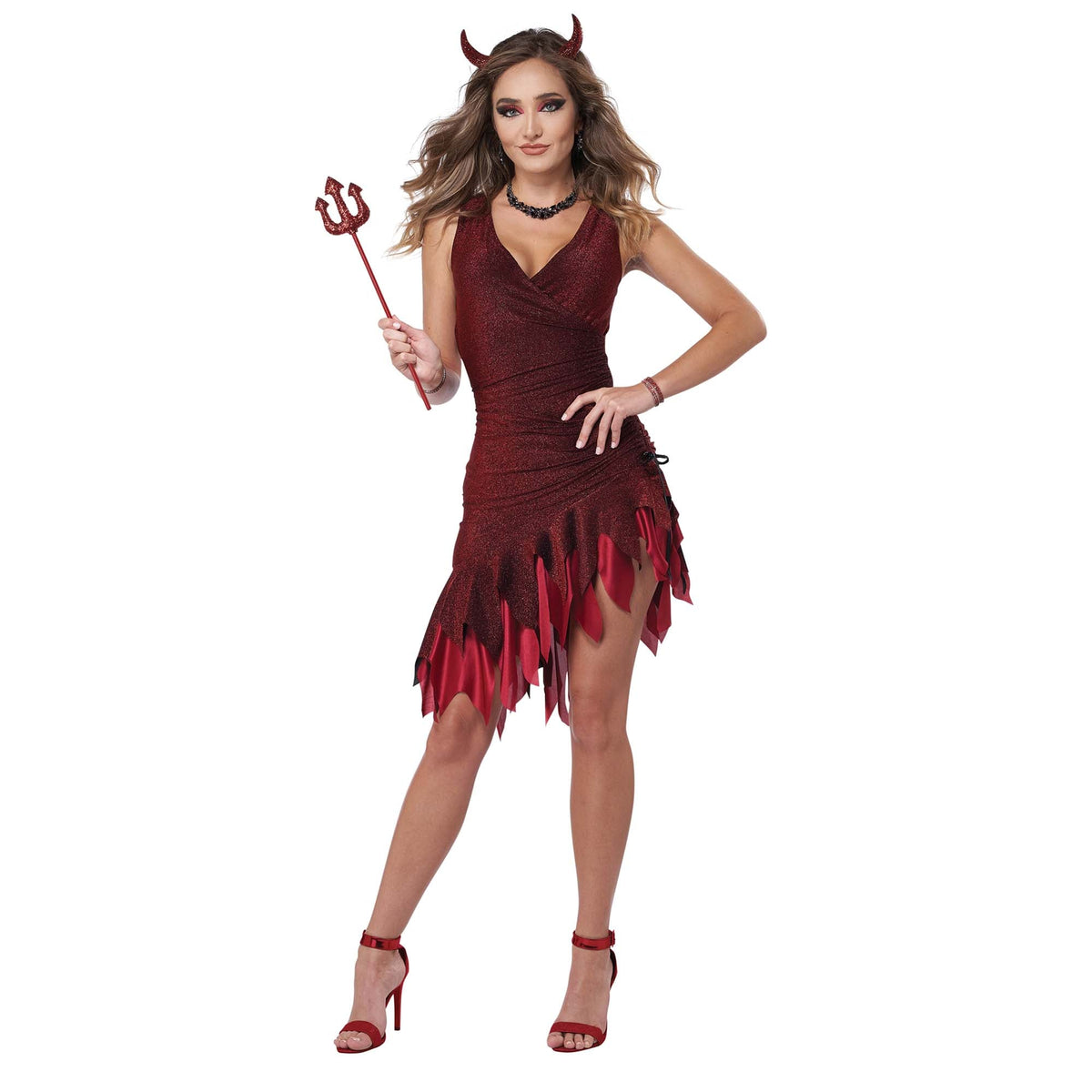 CALIFORNIA COSTUMES Costumes Red-Hot Sizzling Devil Costume for Adults, Red Dress