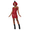 CALIFORNIA COSTUMES Costumes Red Queen Costume for Adults, Red and Black Dress