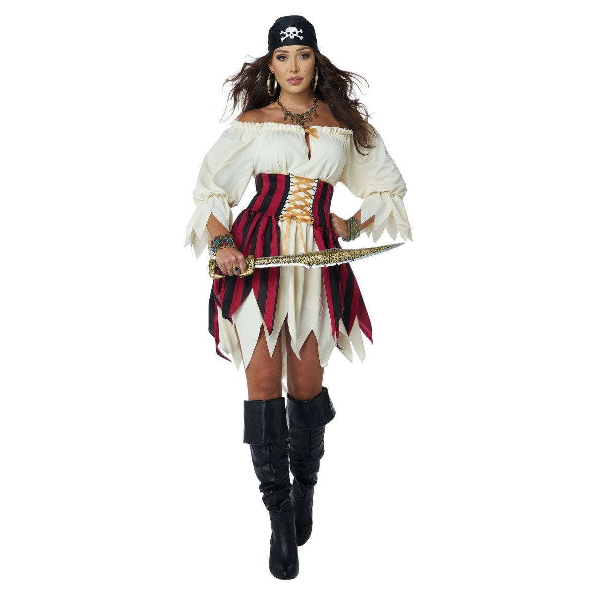 CALIFORNIA COSTUMES Costumes Sultry Sea Pirate Costume for Adults, Dress and Corset