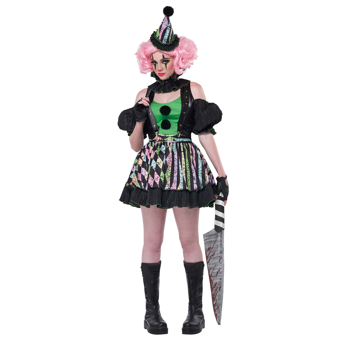 CALIFORNIA COSTUMES Costumes Sweet but Psycho Clown Costume for Adults