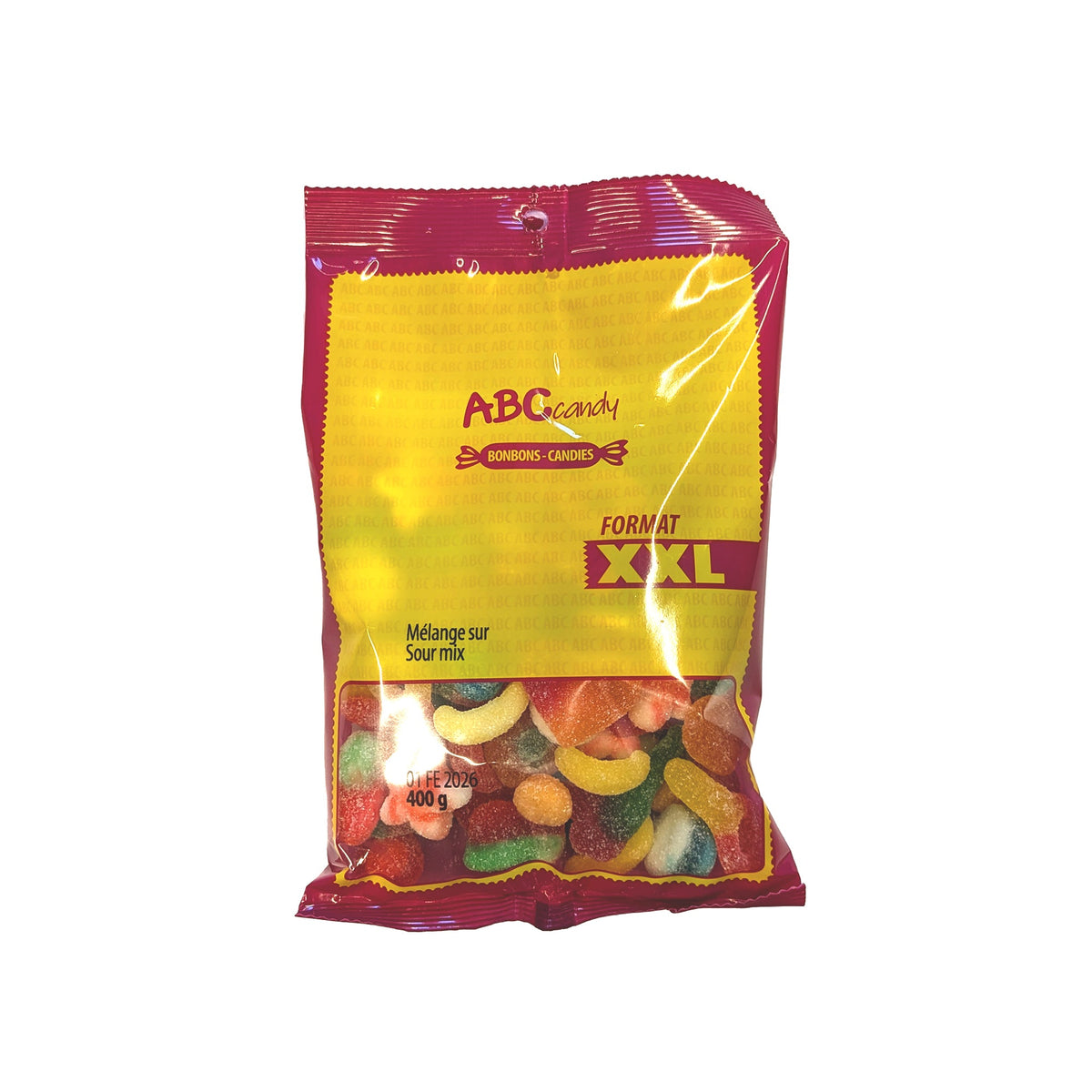 CONFISERIE ABC Impulse Buying Sour Mix Candies, 400g, 1 Count 736640477130