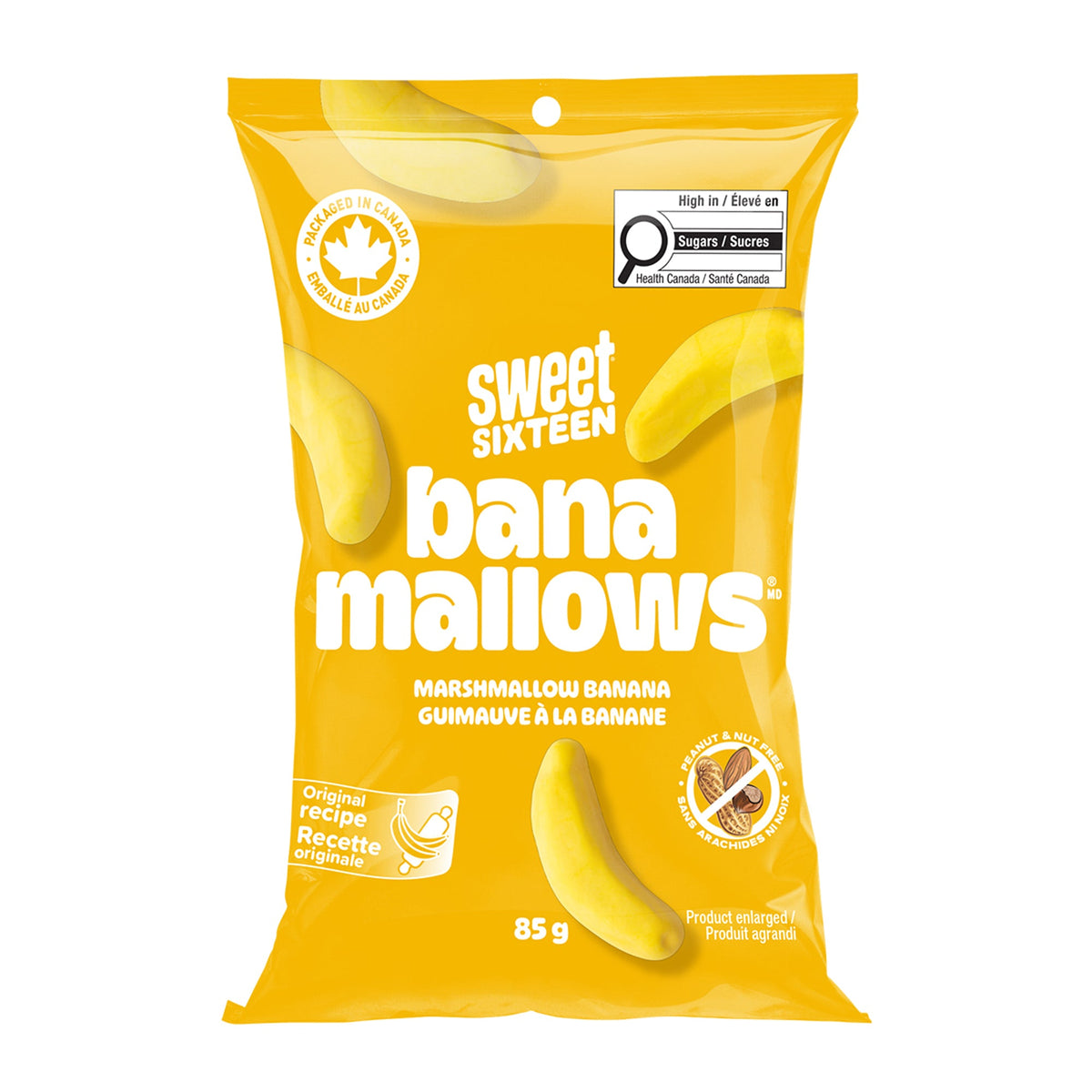 CONFISERIE MONDOUX INC. Candy Banana Marshmallow, 85g, 1 count 771665919050