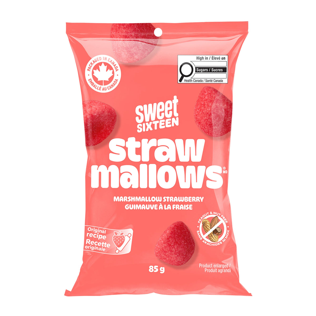 CONFISERIE MONDOUX INC. Candy Strawberry Marshmallow, 85g, 1 count 771665919043