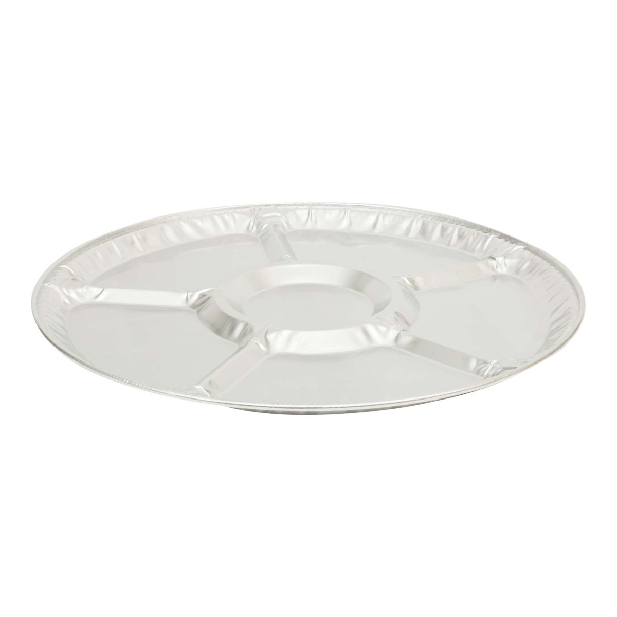 Aluminum Serving Trays with Compartments, 16 Inches Party Expert