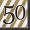 CREATIVE CONVERTING Age Specific Birthday Black and Gold 50th Happy Birthday Large Lunch Napkins, 16 Count 039938330675