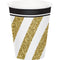 CREATIVE CONVERTING Age Specific Birthday Black and Gold Happy Birthday Paper Cups, 9 Oz, 8 Count 039938330750