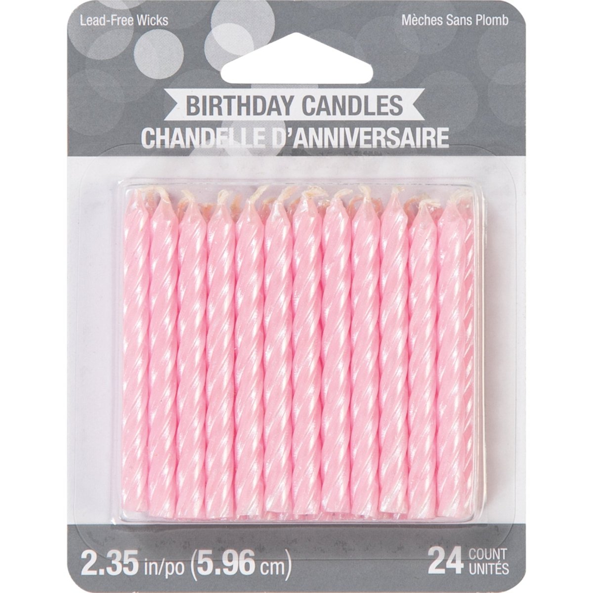 CREATIVE CONVERTING Age Specific Birthday Pink Sixteen Birthday Cake Candles, Metallic Iridescent, 24 Count 039938728243