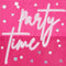 CREATIVE CONVERTING Age Specific Birthday Pink Sixteen Birthday Small "Party Time" Beverage Napkins, 16 Count 196504001183
