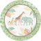 CREATIVE CONVERTING Baby Shower Safari Baby Large Round Lunch Paper Plates, 9 Inches, 8 Count 196504000742