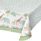 CREATIVE CONVERTING Baby Shower Safari Baby Rectangular Paper Table Cover, 54 x 96 Inches, 1 Count 196504000810