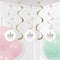 CREATIVE CONVERTING Baby Shower Unicorn Baby Hanging Cutouts, 5 Count 039938688578