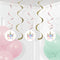CREATIVE CONVERTING Baby Shower Unicorn Baby Hanging Cutouts, 5 Count 039938688578