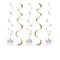 CREATIVE CONVERTING Baby Shower Unicorn Baby Hanging Cutouts, 5 Count 039938688578