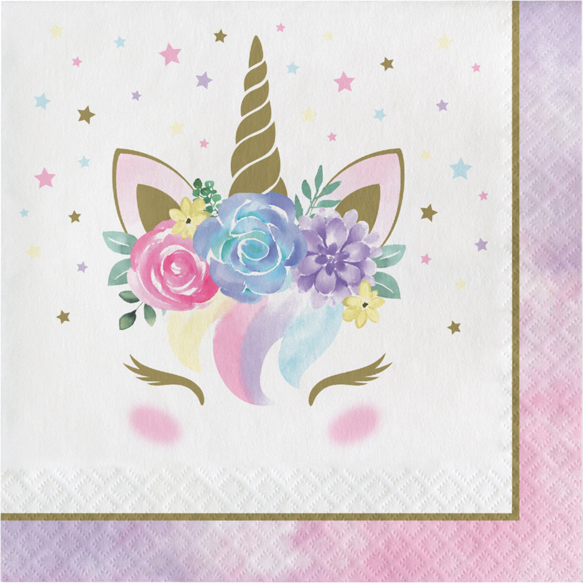 CREATIVE CONVERTING Baby Shower Unicorn Baby Large Lunch Napkins, 16 Count 039938679798