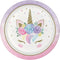 CREATIVE CONVERTING Baby Shower Unicorn Baby Large Round Lunch Paper Plates, 9 Inches, 8 Count 039938679774