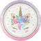 CREATIVE CONVERTING Baby Shower Unicorn Baby Large Round Lunch Paper Plates, 9 Inches, 8 Count 039938679774