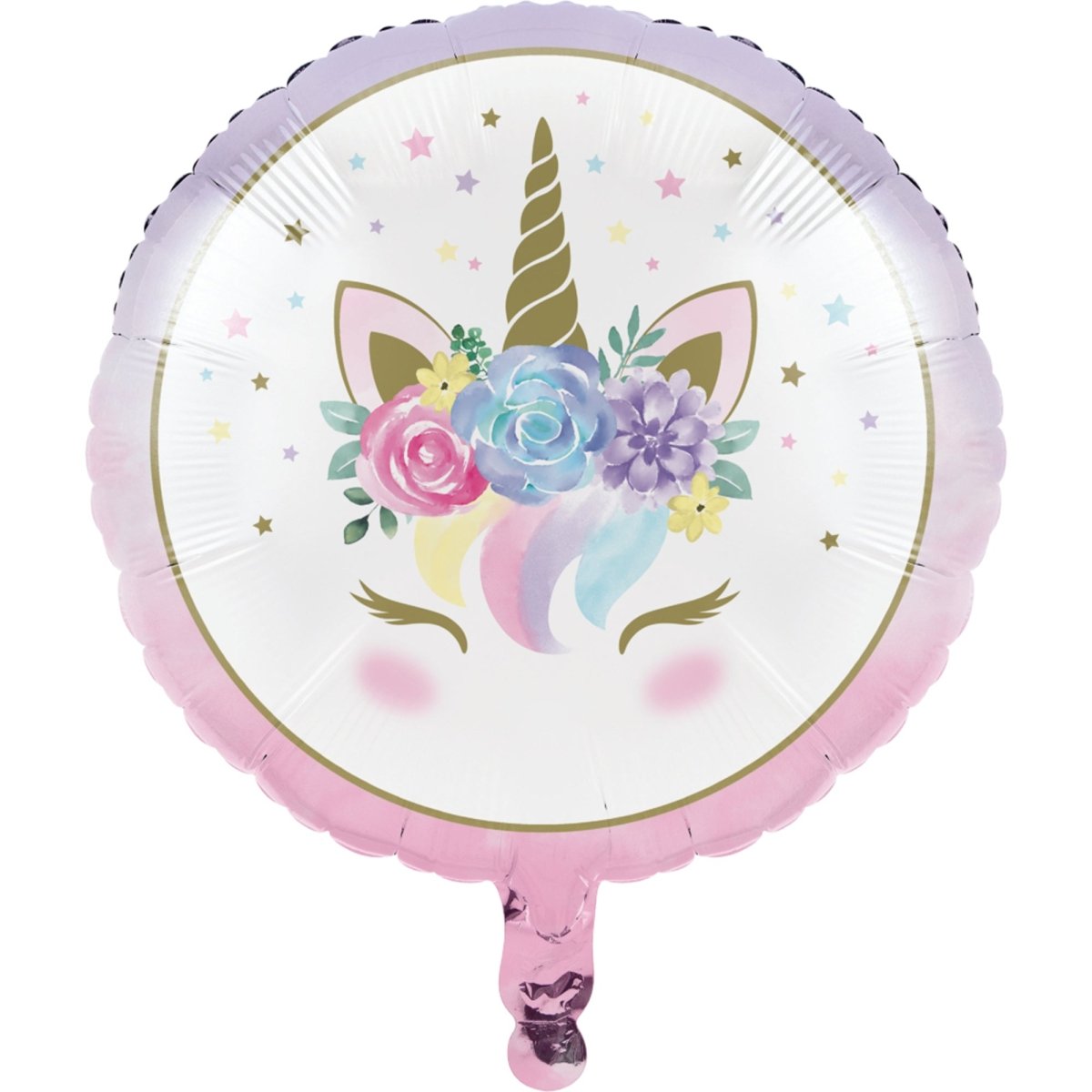 CREATIVE CONVERTING Balloons Unicorn Baby Foil Round Balloon, 18 Inches, 1 Count 039938688424