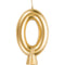 CREATIVE CONVERTING Cake Supplies Golden Number 0 Birthday Candle, 1 Count 039938619688