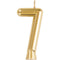 CREATIVE CONVERTING Cake Supplies Golden Number 7 Birthday Candle, 1 Count 039938619756
