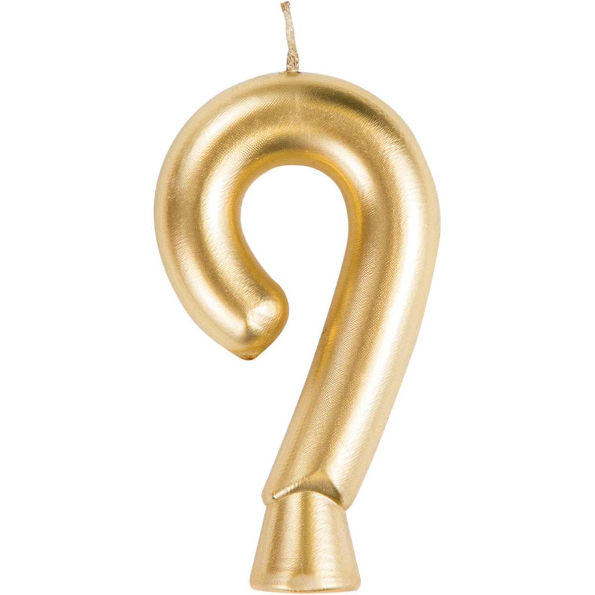 CREATIVE CONVERTING Cake Supplies Golden Number 9 Birthday Candle, 1 Count 039938619770
