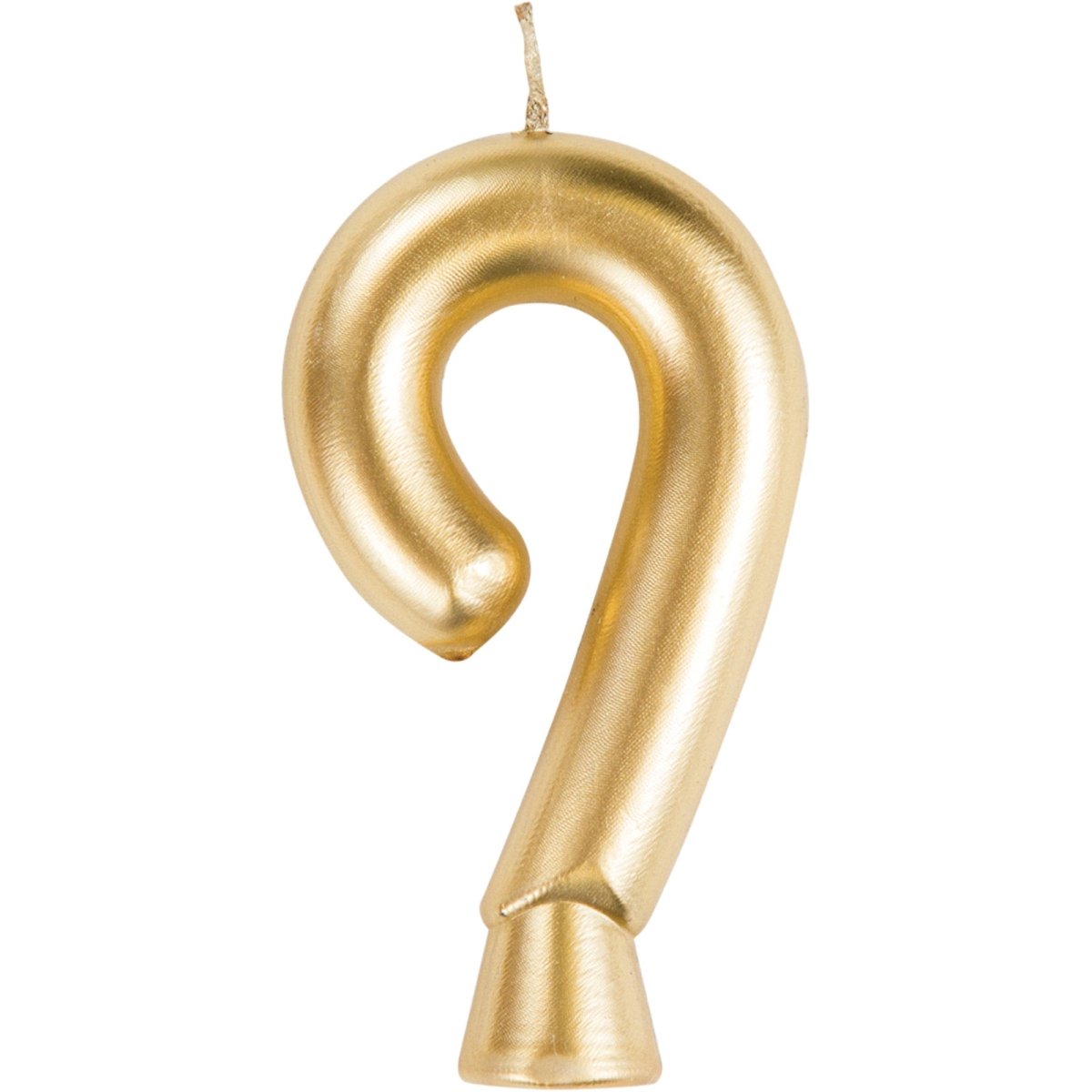 CREATIVE CONVERTING Cake Supplies Golden Number 9 Birthday Candle, 1 Count 039938619770