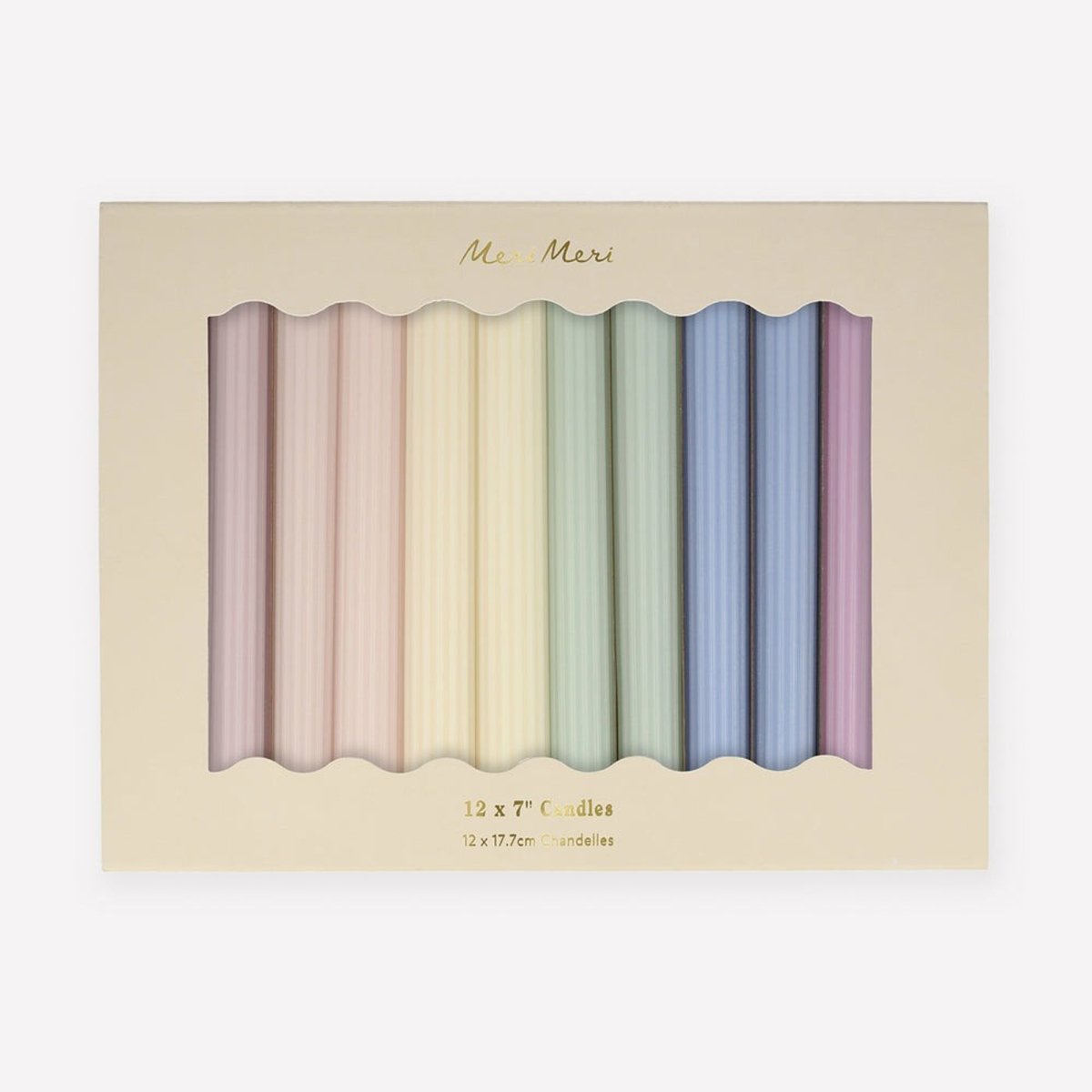 CREATIVE CONVERTING Cake Supplies Pastel Table Candles, 7 Inches, 12 Count 636997280028
