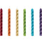 CREATIVE CONVERTING Cake Supplies Spiral Birthday Cake Candles, Metallic Rainbow, 24 Count 039938728229