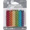 CREATIVE CONVERTING Cake Supplies Spiral Birthday Cake Candles, Metallic Rainbow, 24 Count 039938728229