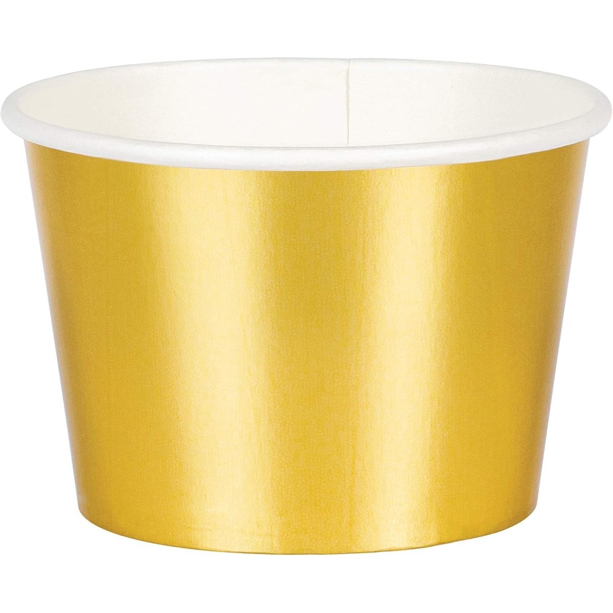 CREATIVE CONVERTING Candy Bar Gold Treat Cups, 9 Oz, 6 Count 039938781170