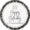 CREATIVE CONVERTING General Birthday Golden Wishes Birthday Large Round Lunch Paper Plates, 9 Inches, 8 Count 196504194168