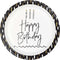 CREATIVE CONVERTING General Birthday Golden Wishes Birthday Large Round Lunch Paper Plates, 9 Inches, 8 Count 196504194168