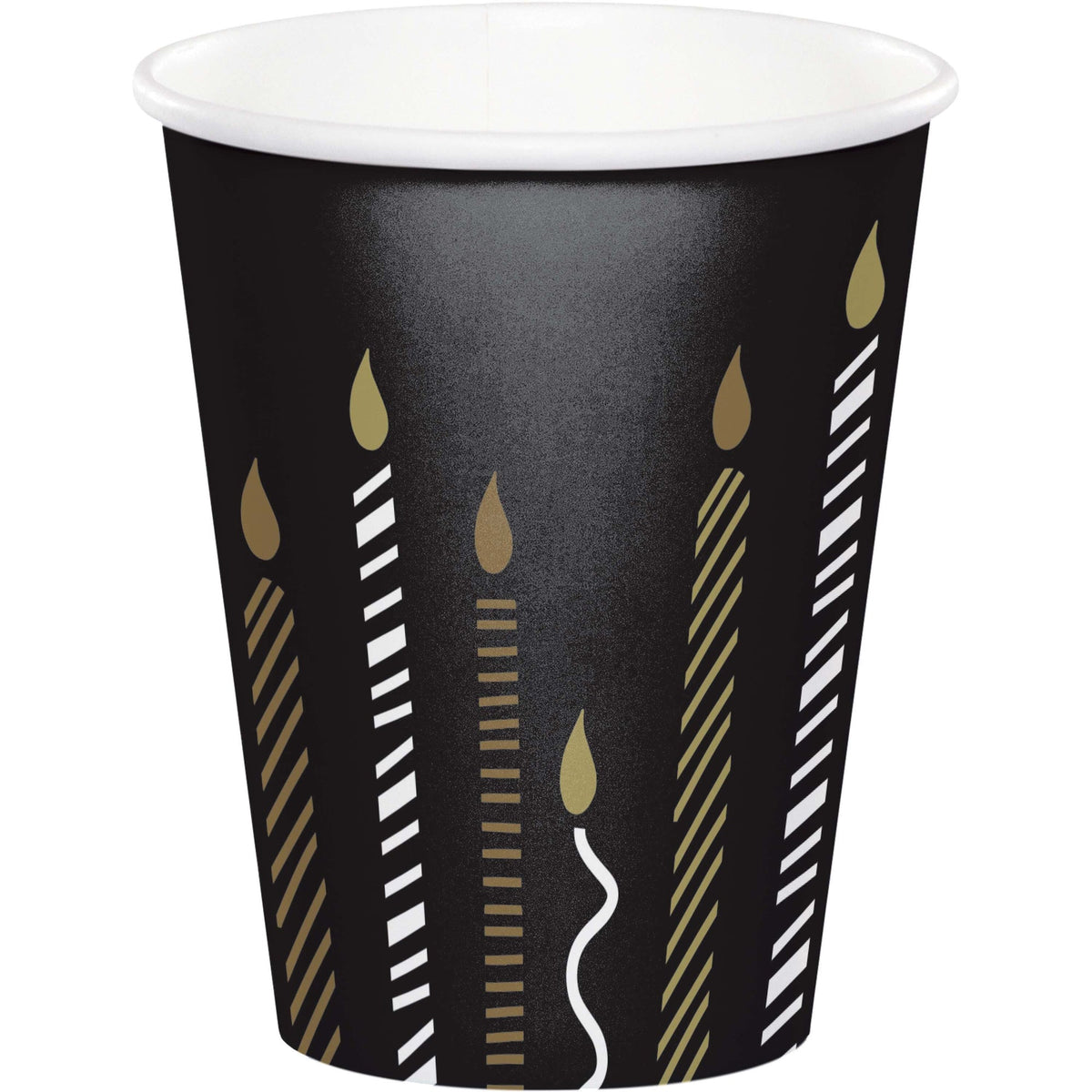 CREATIVE CONVERTING General Birthday Golden Wishes Birthday Paper Cups, 9 Oz, 8 Count 196504194267