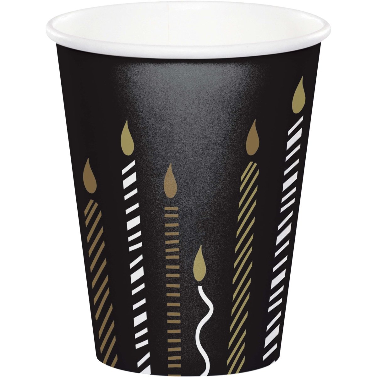 CREATIVE CONVERTING General Birthday Golden Wishes Birthday Paper Cups, 9 Oz, 8 Count 196504194267