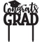 CREATIVE CONVERTING Graduation Congrats Grad Black Cake Topper, 1 Count 039938994181