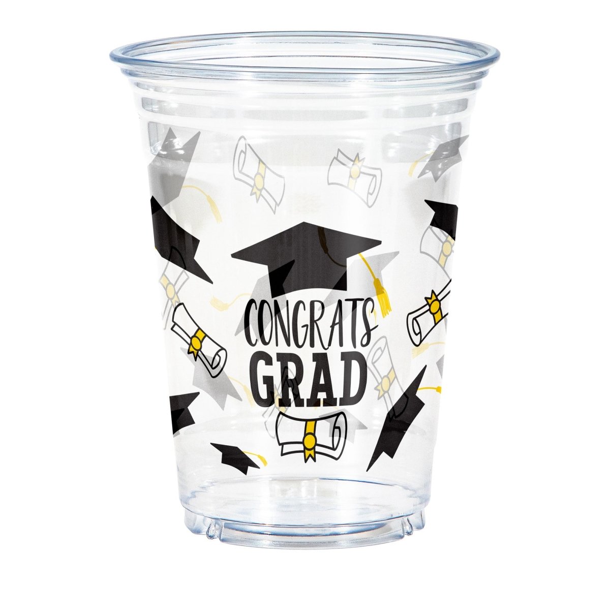 CREATIVE CONVERTING Graduation Congrats Grad Plastic Favour Cups, 16 Oz, 8 Count 196504139220