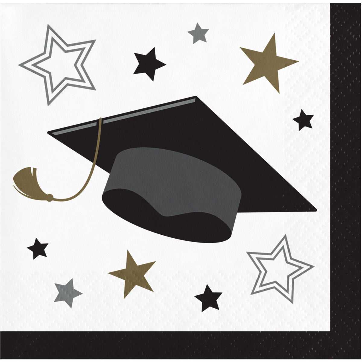CREATIVE CONVERTING Graduation Grad Glamor Small Beverage Napkins, 16 Count 039938997403