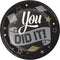 CREATIVE CONVERTING Graduation Grad Glamor Small Round Dessert Paper Plates, 7 Inches, 8 Count 039938997427