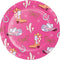 CREATIVE CONVERTING Kids Birthday Boots and Bows Birthday Large Round Lunch Paper Plates, 9 Inches, 8 Count 196504193741