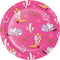 CREATIVE CONVERTING Kids Birthday Boots and Bows Birthday Large Round Lunch Paper Plates, 9 Inches, 8 Count 196504193741