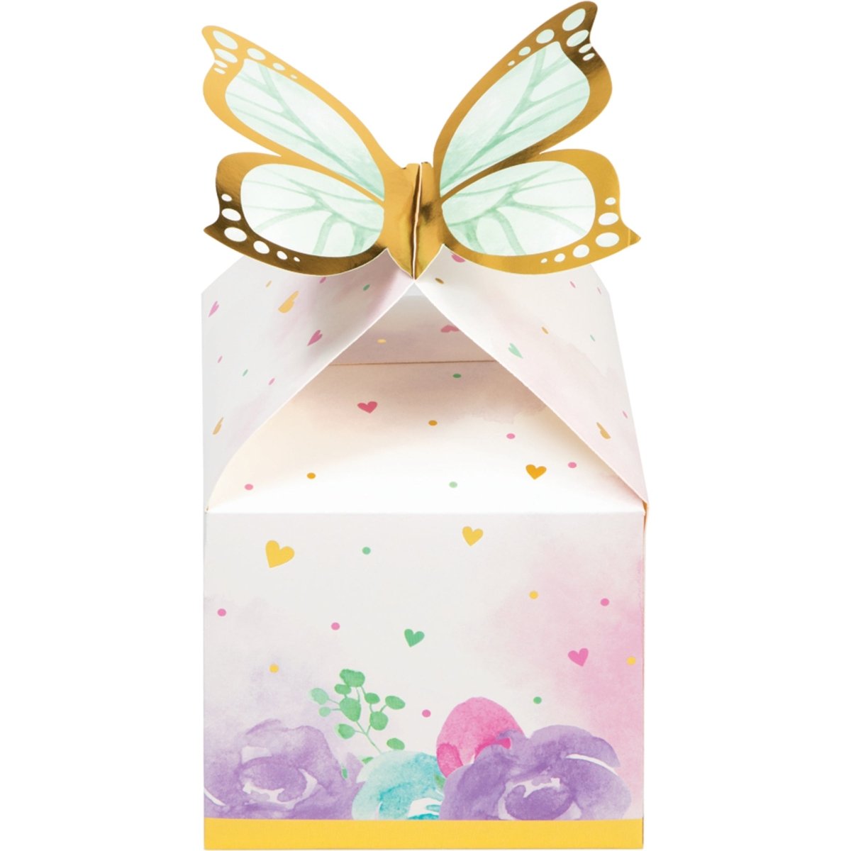 CREATIVE CONVERTING Kids Birthday Butterfly Shimmer Birthday Favour Boxes, 8 Count 039938861513