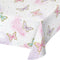 CREATIVE CONVERTING Kids Birthday Butterfly Shimmer Birthday Rectangular Paper Table Cover, 54 x 102 Inches, 1 Count 039938845650