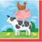 CREATIVE CONVERTING Kids Birthday Farm Animals Birthday Small Beverage Napkins, 16 Count 039938981792