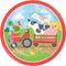 CREATIVE CONVERTING Kids Birthday Farm Animals Birthday Small Round Dessert Paper Plates, 7 Inches, 8 Count 039938981853