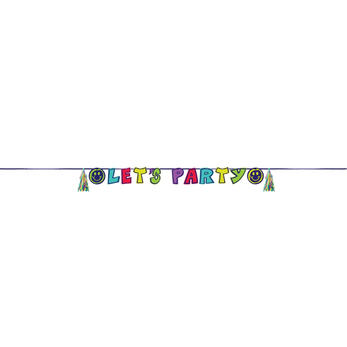 CREATIVE CONVERTING Kids Birthday Graffiti Party Birthday "Let's Party" Banner, 96 Inches, 1 Count 196504193222