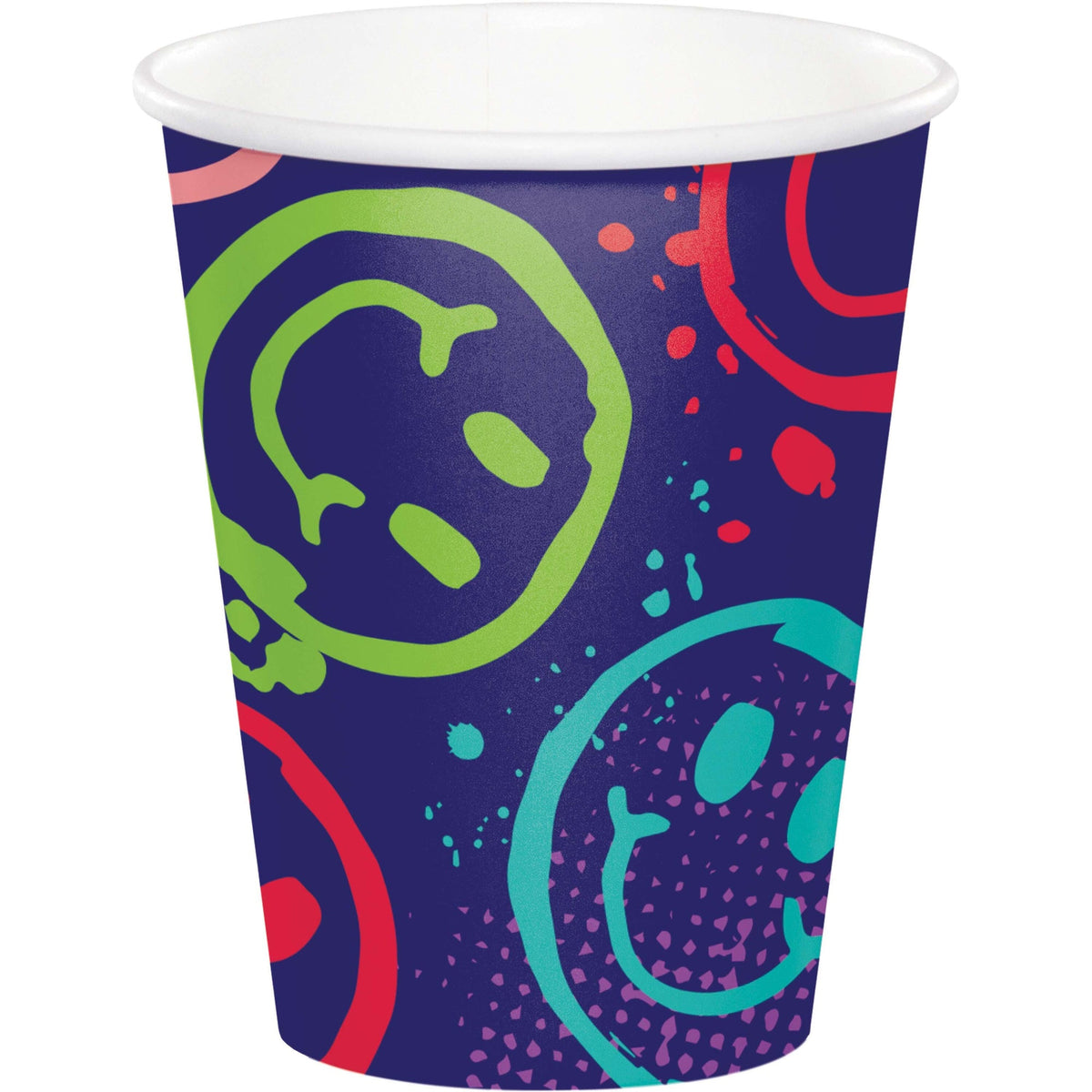 CREATIVE CONVERTING Kids Birthday Graffiti Party Birthday Paper Cups, 9 Oz, 8 Count 196504193161