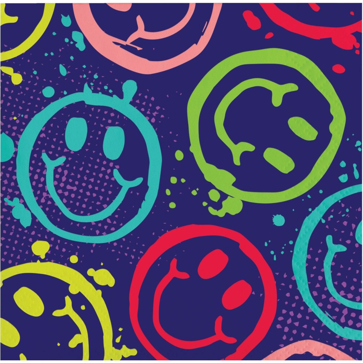 CREATIVE CONVERTING Kids Birthday Graffiti Party Birthday Small Beverage Napkins, 16 Count 196504193123
