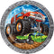 CREATIVE CONVERTING Kids Birthday Monster Truck Rally Birthday Large Round Lunch Paper Plates, 9 Inches, 8 Count 039938618032